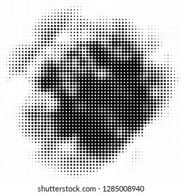 Abstract halftone black and white