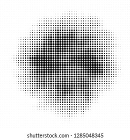 Abstract halftone black and white