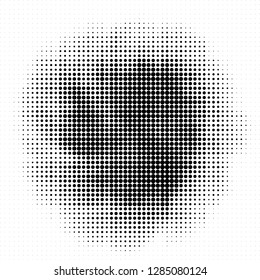 Abstract halftone black and white