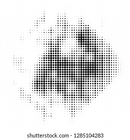Abstract halftone black and white