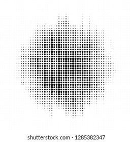 Abstract halftone black and white
