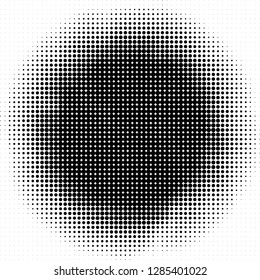 Abstract halftone black and white