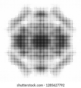 Abstract halftone black and white