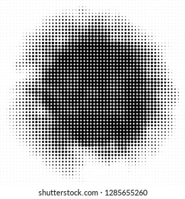 Abstract halftone black and white