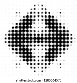 Abstract halftone black and white