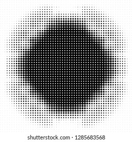 Abstract halftone black and white