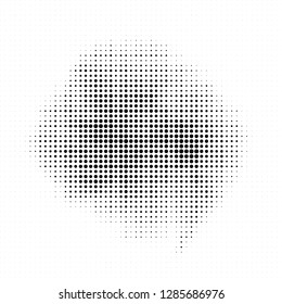 Abstract halftone black and white