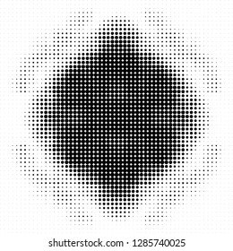 Abstract halftone black and white