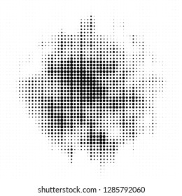 Abstract halftone black and white