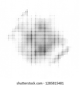 Abstract halftone black and white
