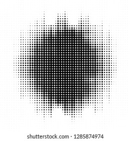 Abstract halftone black and white