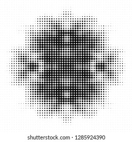 Abstract halftone black and white