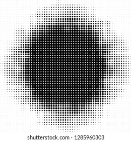 Abstract halftone black and white