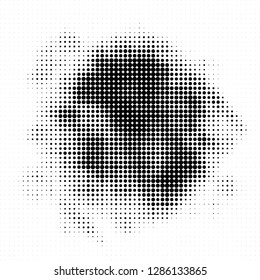 Abstract halftone black and white