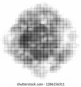 Abstract halftone black and white