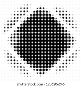 Abstract halftone black and white