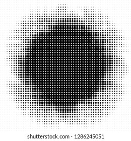 Abstract halftone black and white