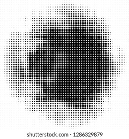 Abstract halftone black and white