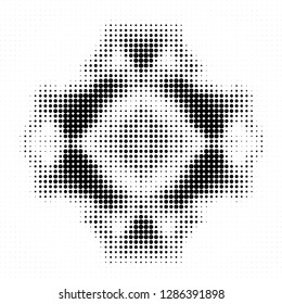 Abstract halftone black and white