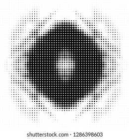 Abstract halftone black and white