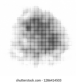 Abstract halftone black and white
