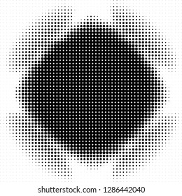 Abstract halftone black and white