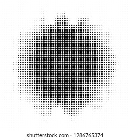 Abstract halftone black and white