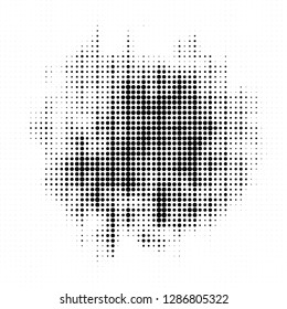 Abstract halftone black and white