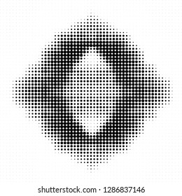 Abstract halftone black and white