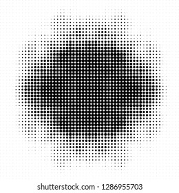 Abstract halftone black and white
