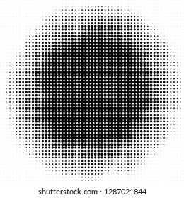 Abstract halftone black and white