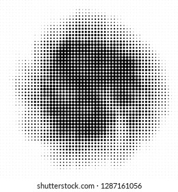 Abstract halftone black and white