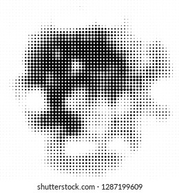 Abstract halftone black and white