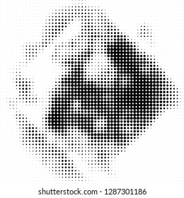 Abstract halftone black and white