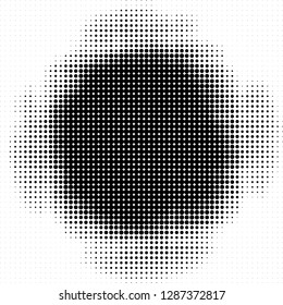 Abstract halftone black and white