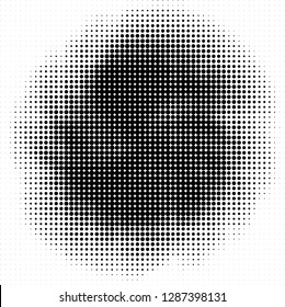 Abstract halftone black and white