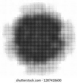 Abstract halftone black and white