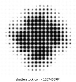Abstract halftone black and white