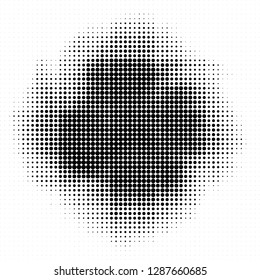 Abstract halftone black and white
