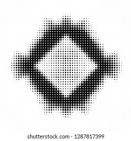 Abstract halftone black and white