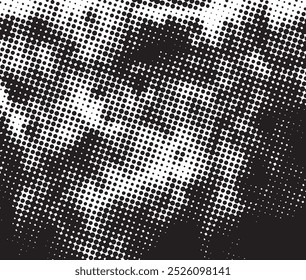 Abstract halftone black and white background