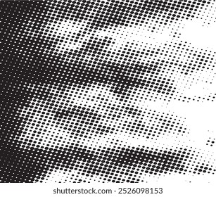 Abstract halftone black and white background