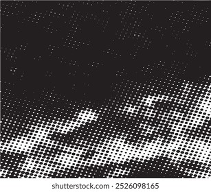 Abstract halftone black and white background
