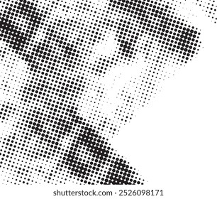 Abstract halftone black and white background