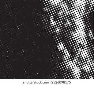 Abstract halftone black and white background