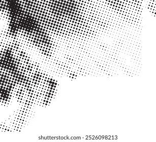 Abstract halftone black and white background