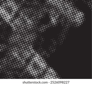 Abstract halftone black and white background