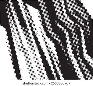 Abstract halftone black and white background