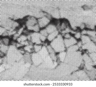 Abstract halftone black and white background