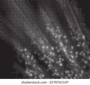 Abstract halftone black and white background